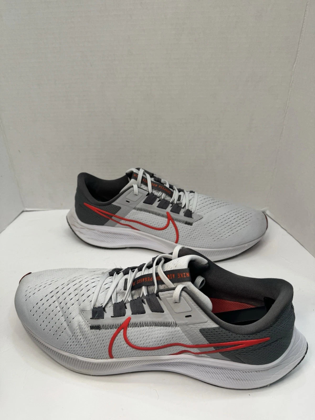 Nike Air Zoom Pegasus 38 Men's Running Shoes, Gray/Red, US 13 (CW7356-004) - Pre-Owned