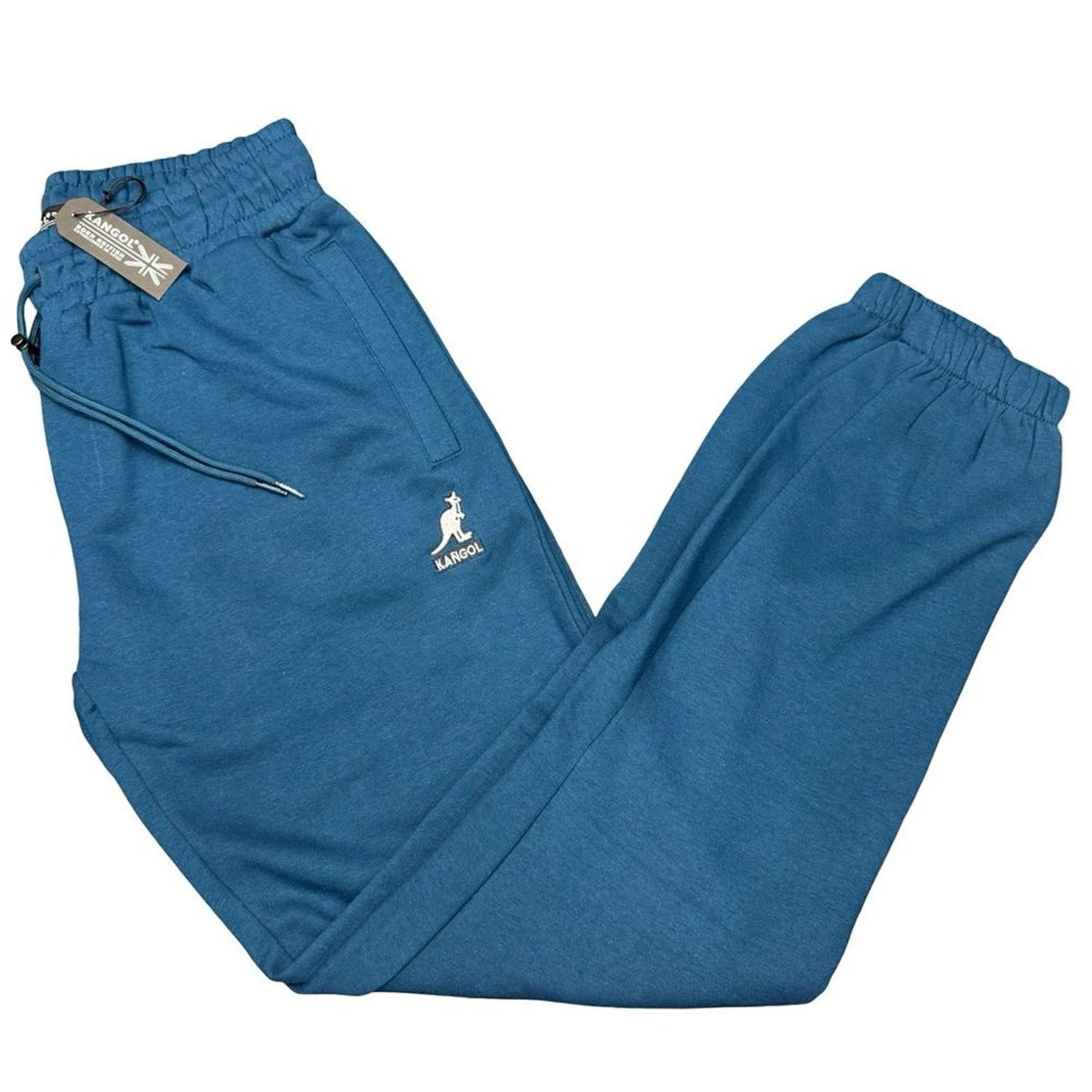 Kangol Sweatpants Joggers, Blue, Small, Side Zip Pocket - New