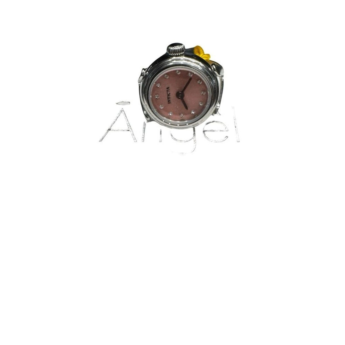 Invicta Angel Mini 49072 Womens Ring Watch 17.5mm Pink Crystal Quartz New