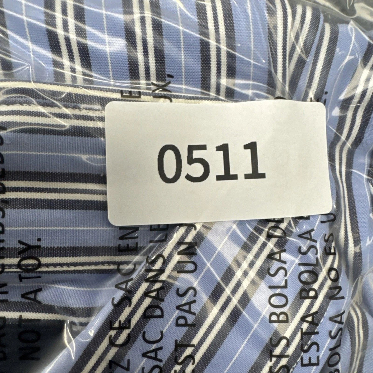 Polo Ralph Lauren Andrew Mens 16.5 34-35 Blue Stripe Cotton Shirt NWOT