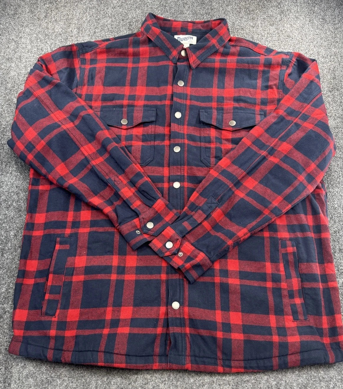 Duluth Mens Shacket 2XLT Red Plaid Flannel Shirt Jacket NWT Big Tall