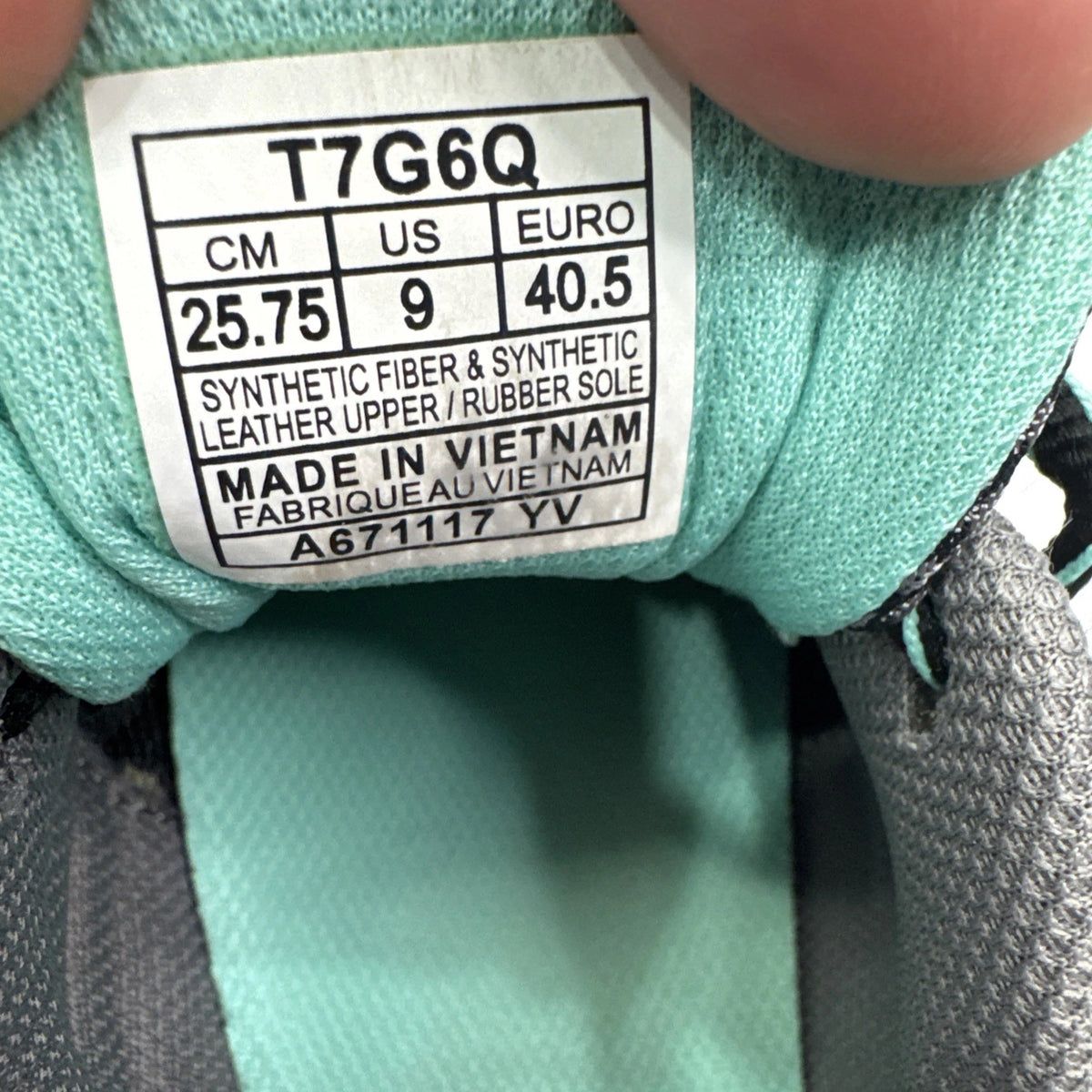 ASICS Gel Venture 6 Women's 9 Black Teal Orange Trail Shoes T7G6Q