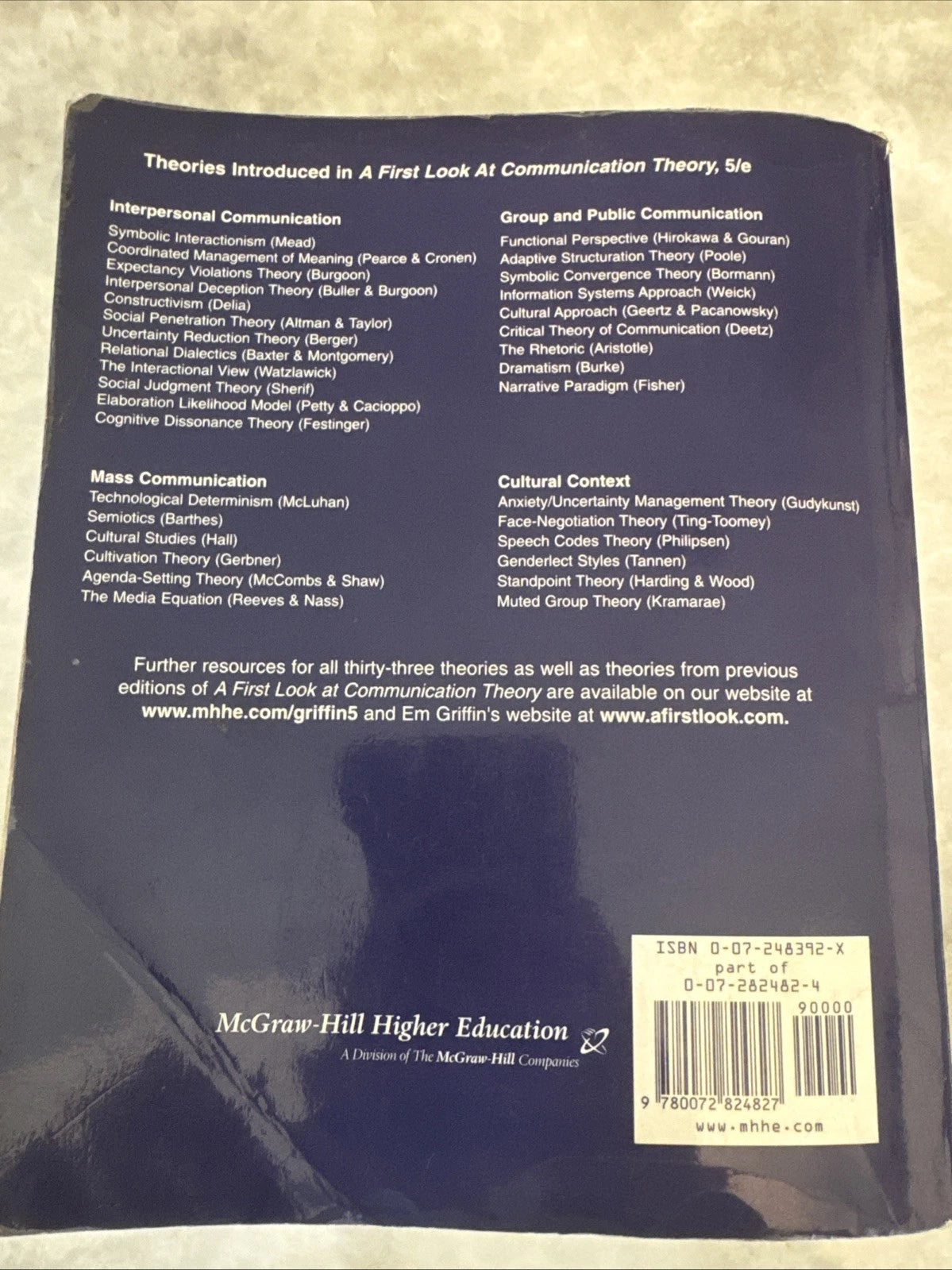 Communication A First Look at Communication Theory 5th Ed Em Griffin PB