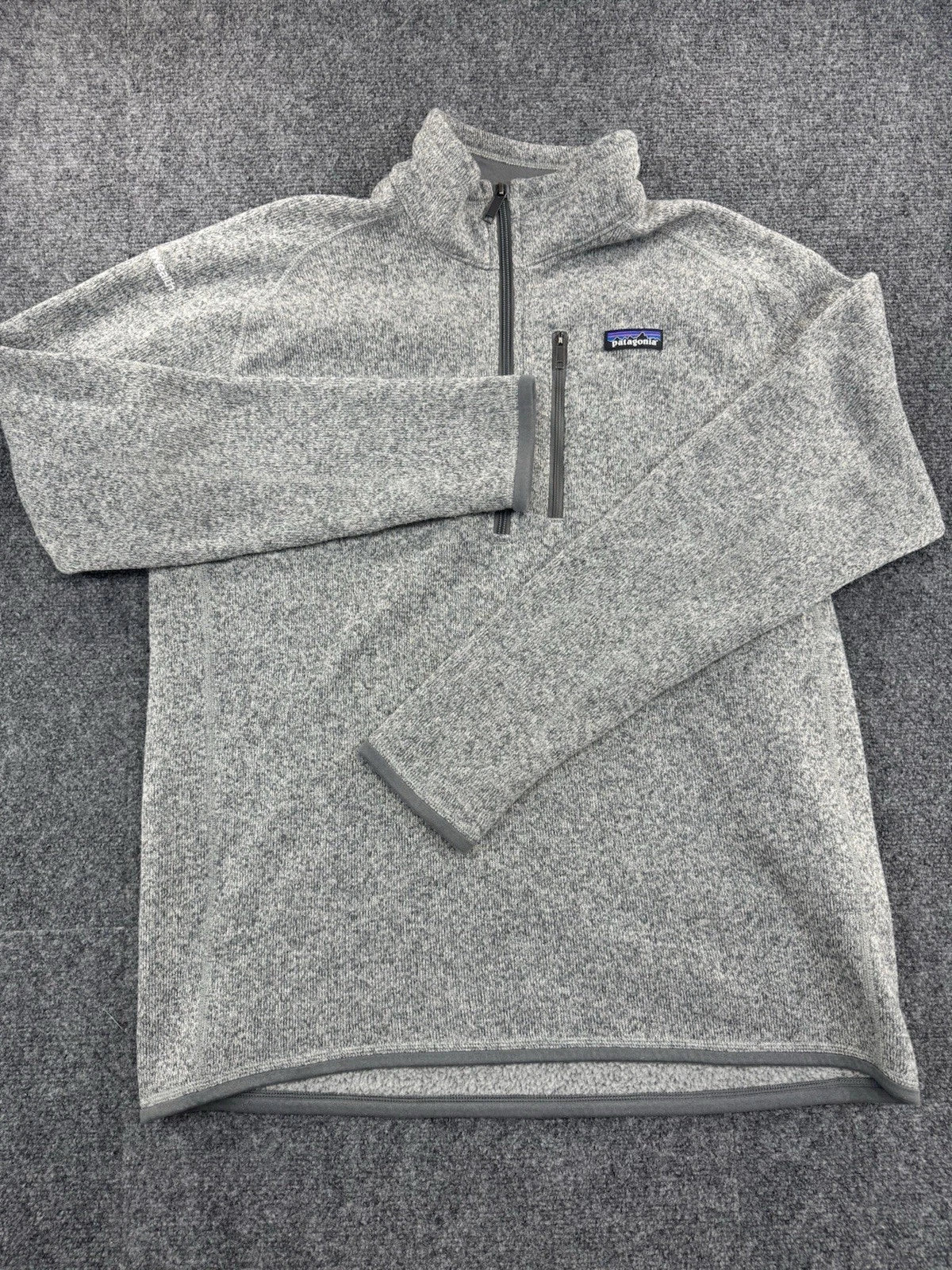 Patagonia Better Sweater 1/4 Zip Fleece Pullover, Men's Large, Gray 25522 - Pre-Owned
