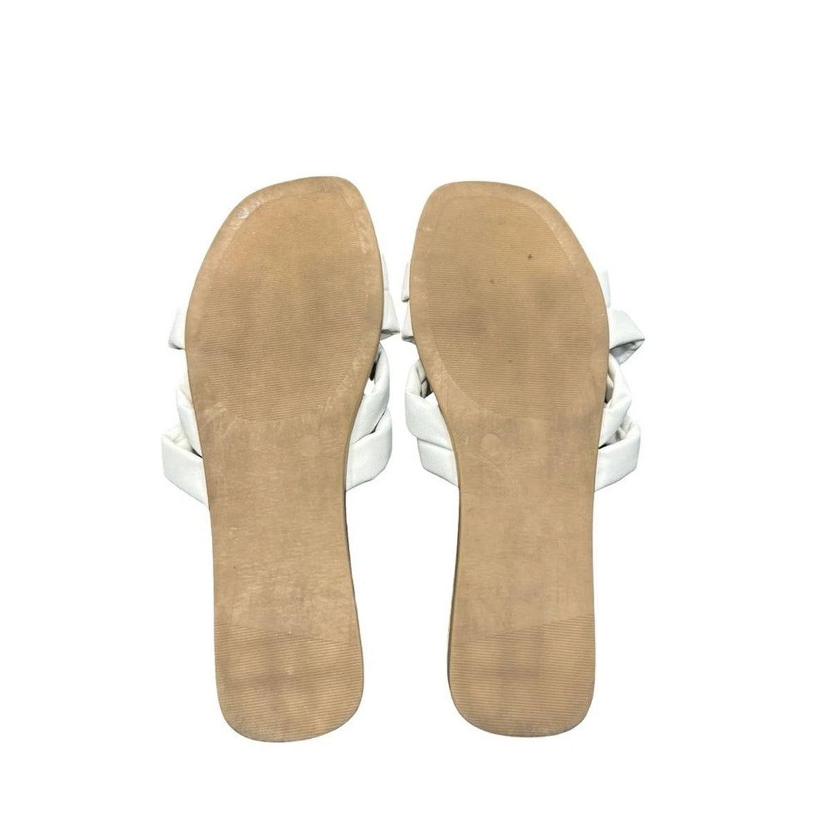 Mariella Italian White Leather Crisscross Sandals Women's 9 Made Italy