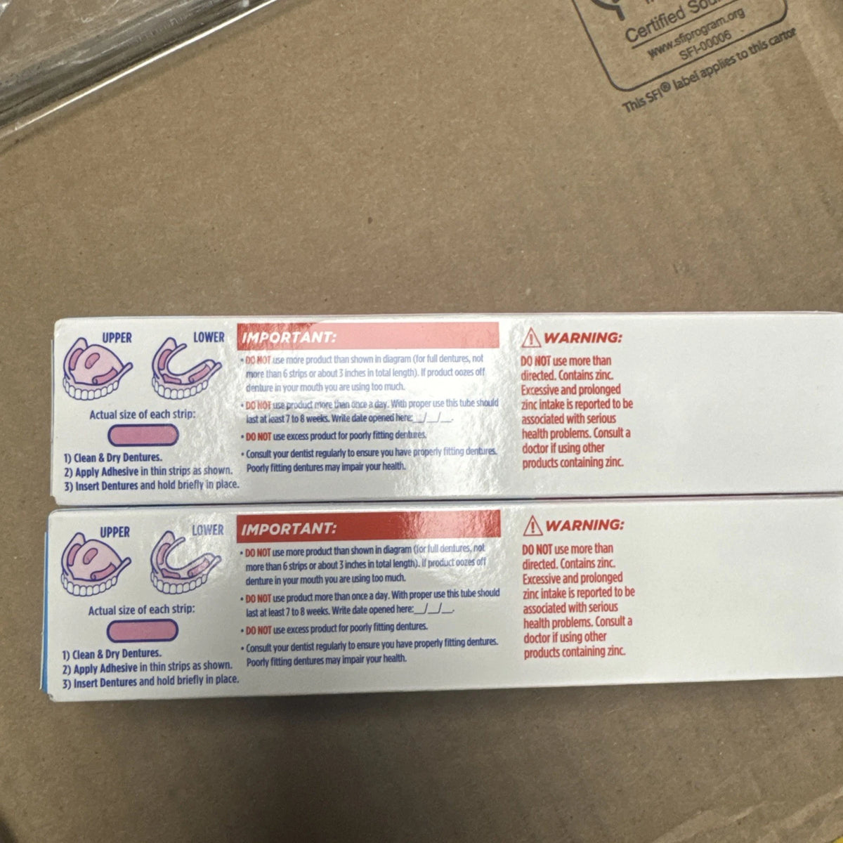 2-Pack Fixodent Complete Original Denture Adhesive Cream — 2.4 oz Each — Sealed2