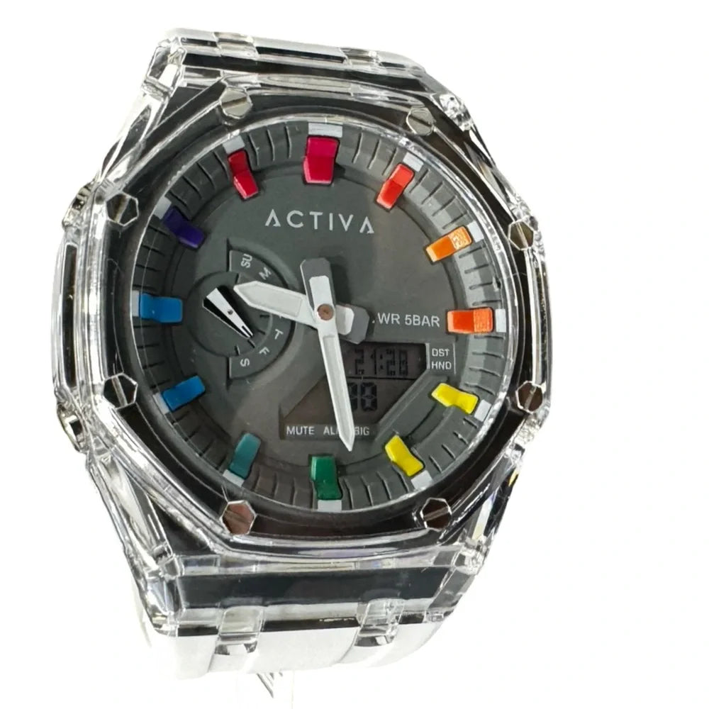 Activa x Invicta Digital Chronograph Watch 53mm White Strap BNIB Sport