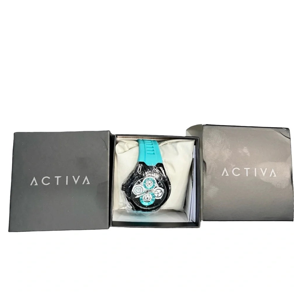 Activa Drift X Invicta PF22691 Blue Dial Black Watch 44mm BNIB Quartz Sport
