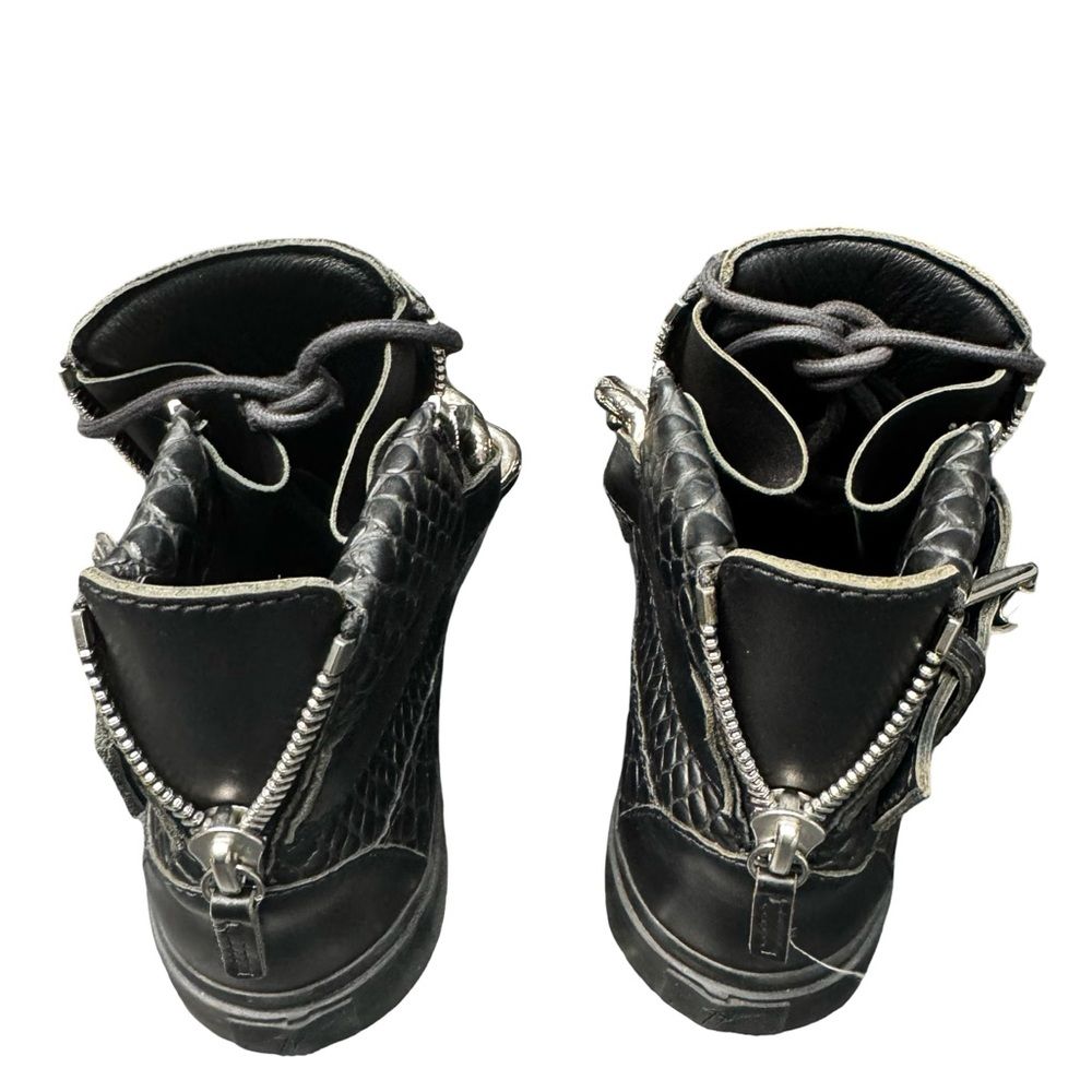 Giuseppe Zanotti Croc Chain High Top Sneakers Men’s 39 Black Italy Luxury