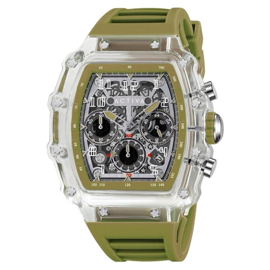 Activa X Invicta Green Skeleton Chronograph Watch 44.3mm Mens NWT Quartz