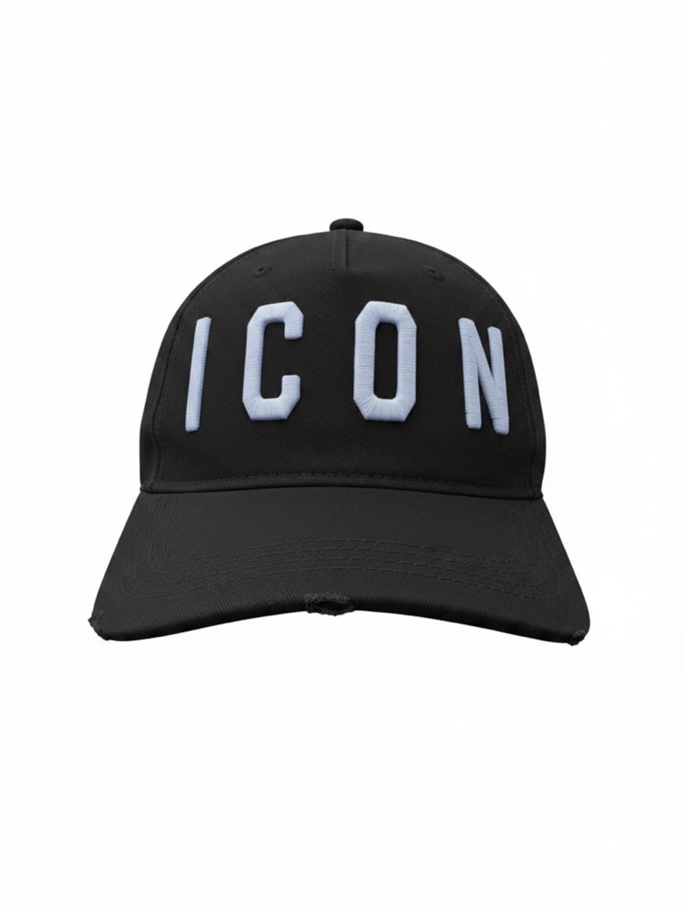 DSQUARED2 Black ICON Baseball Cap White Logo Hat BNWT