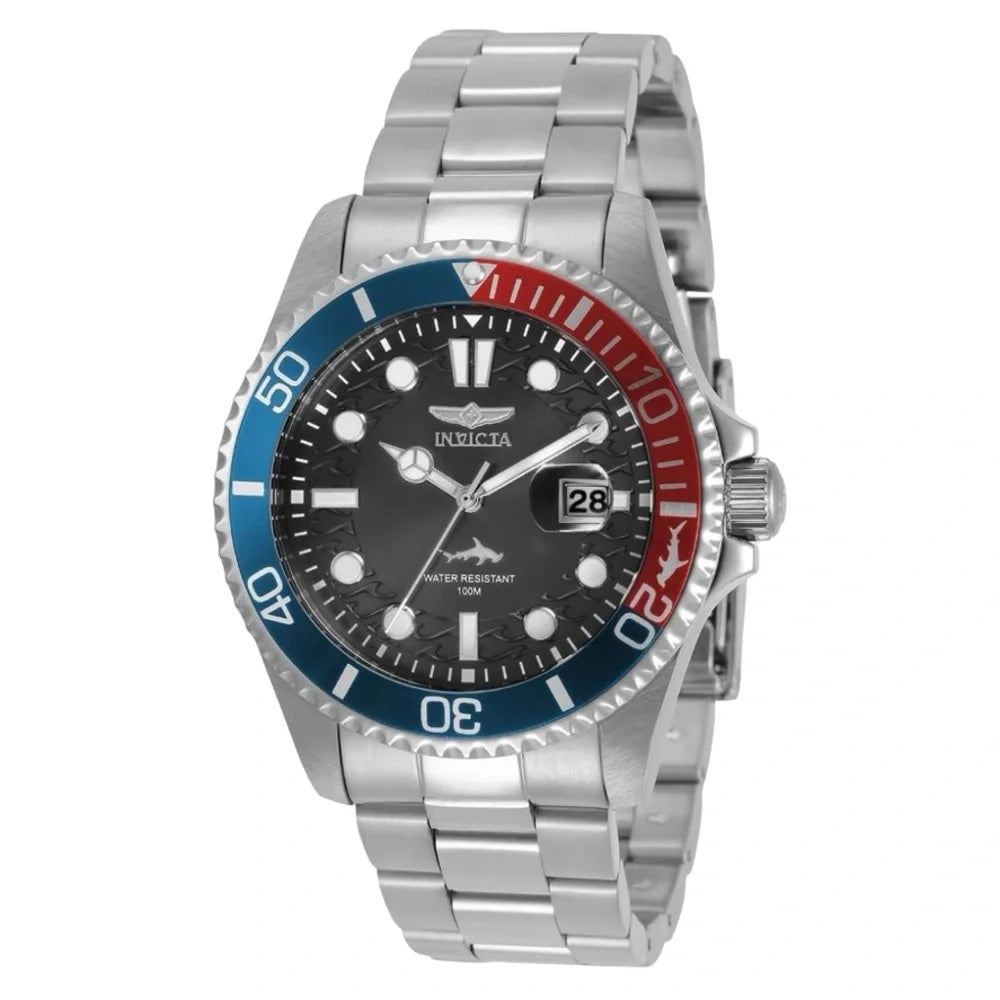 Invicta Pepsi Diver 43mm Black Dial Steel Watch Mens Quartz BNIB New Box