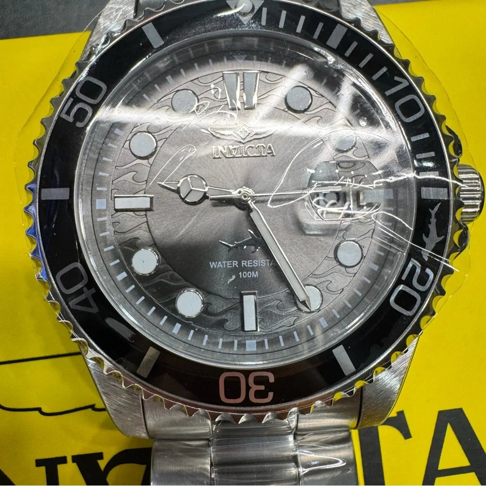 Invicta Pro Diver 43mm Stainless Steel Watch Date Display Mens BNIB New