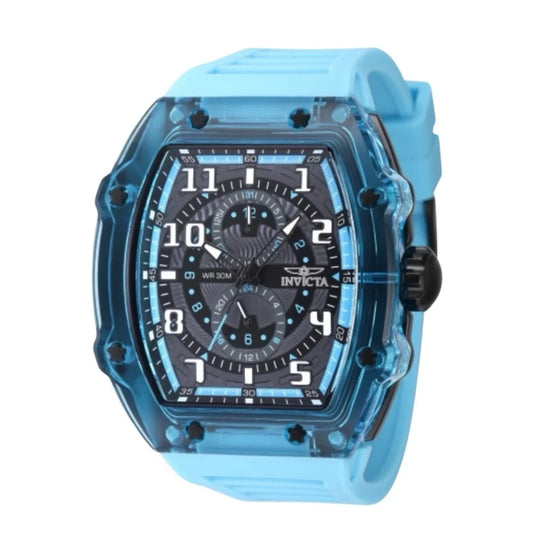 Invicta Racing 48716 Blue Quartz Watch 48.5mm Silicone Band Mens BNIB Sport