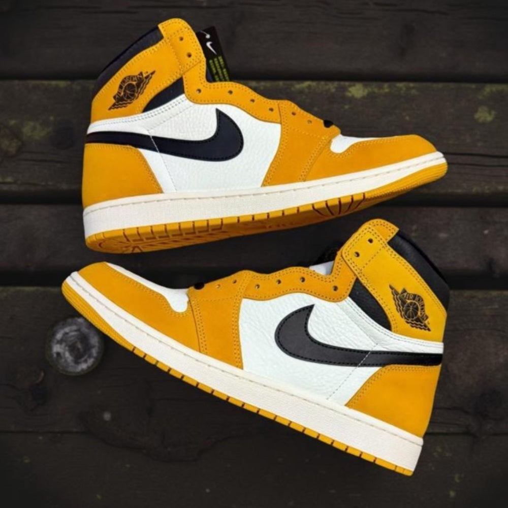 Air Jordan 1 High OG Yellow Ochre 5.5Y Women's 7 BNIB Retro Classic Heat
