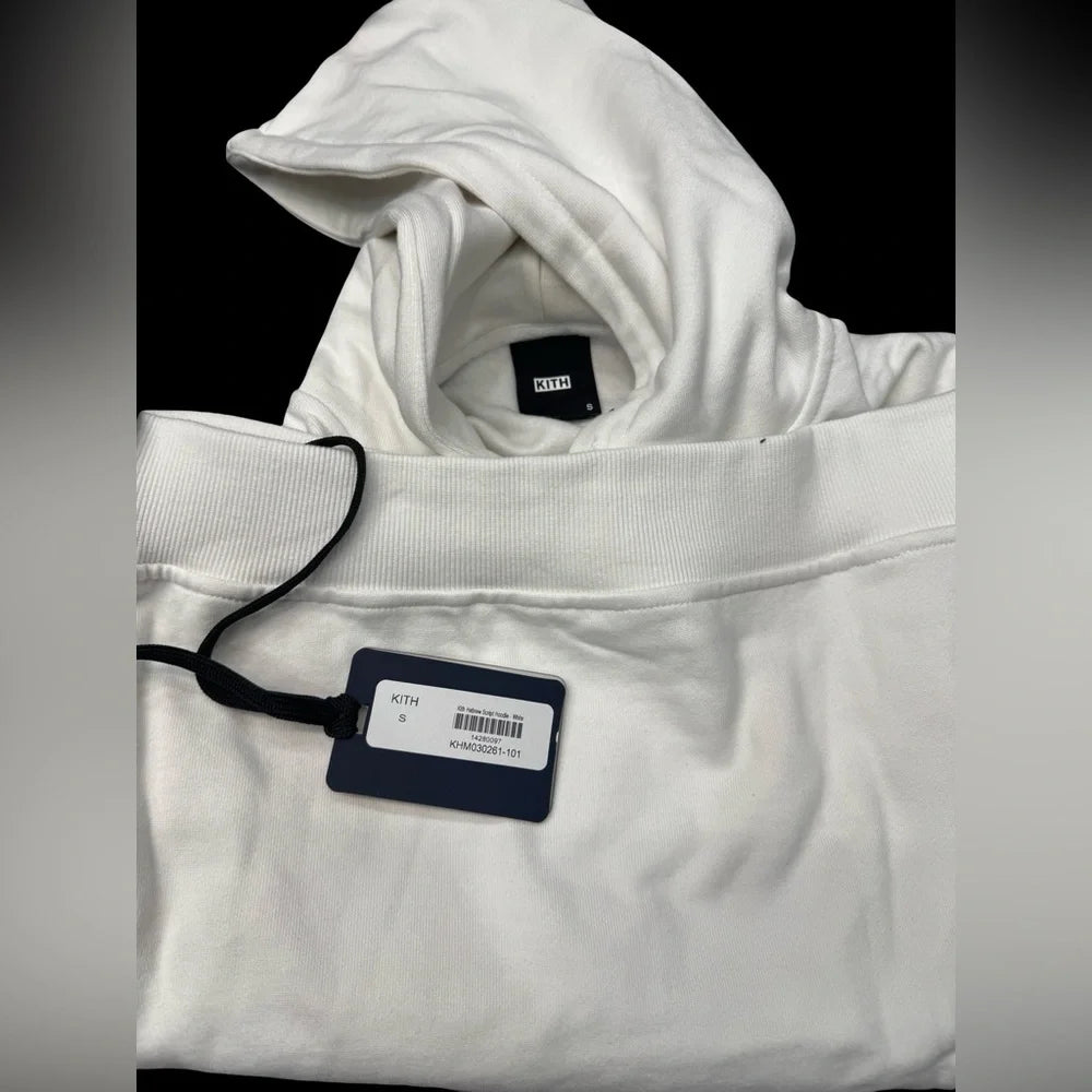 Kith Hebrew Script Box Logo Hoodie White Small BNWT Limited Drop Rare Heat
