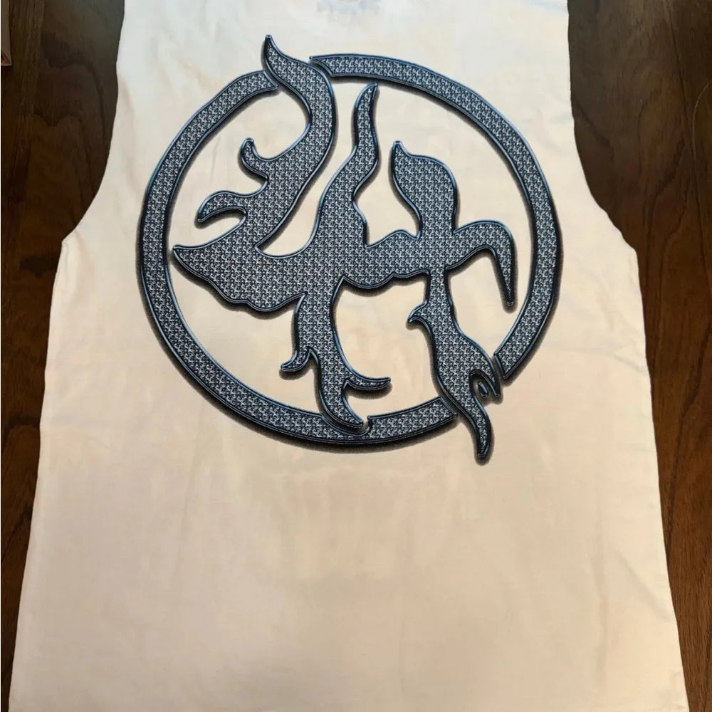 Lost Hills Jesus Crown White Sleeveless Tank Top Mens L Streetwear Cut Off BNWOT