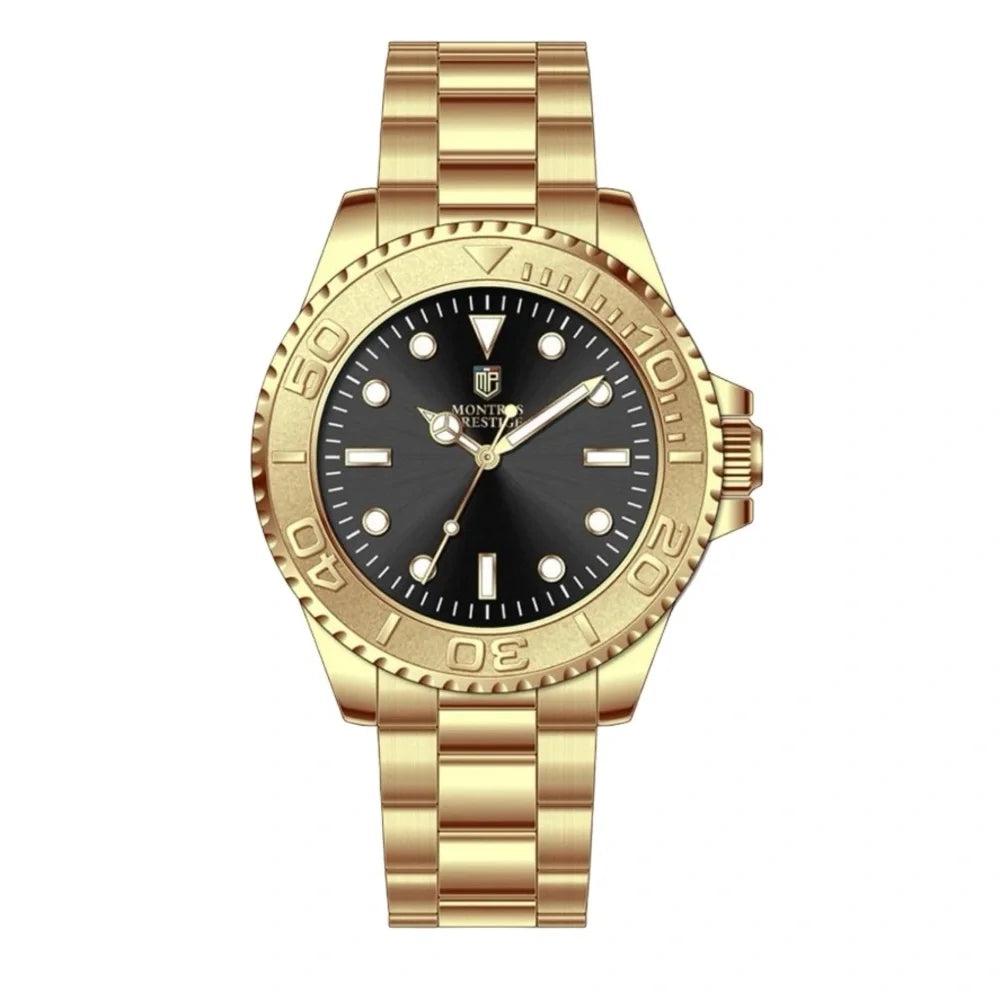 Montres Prestige x Invicta 43mm Gold Men’s Watch Quartz BNIB Dress Watch