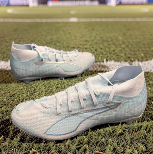 PUMA Ultra 5 Match+ Light Up FG AG Womens 10 Soccer Cleats Blue BNWOT New