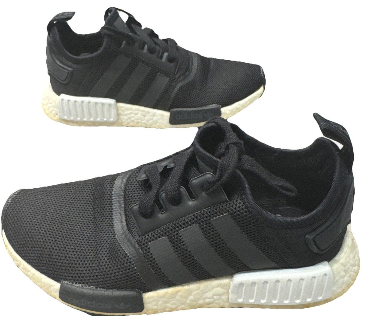 Adidas NMD_R1 Boost White Black Mesh Sneakers Men's 4.5 GUC No Box