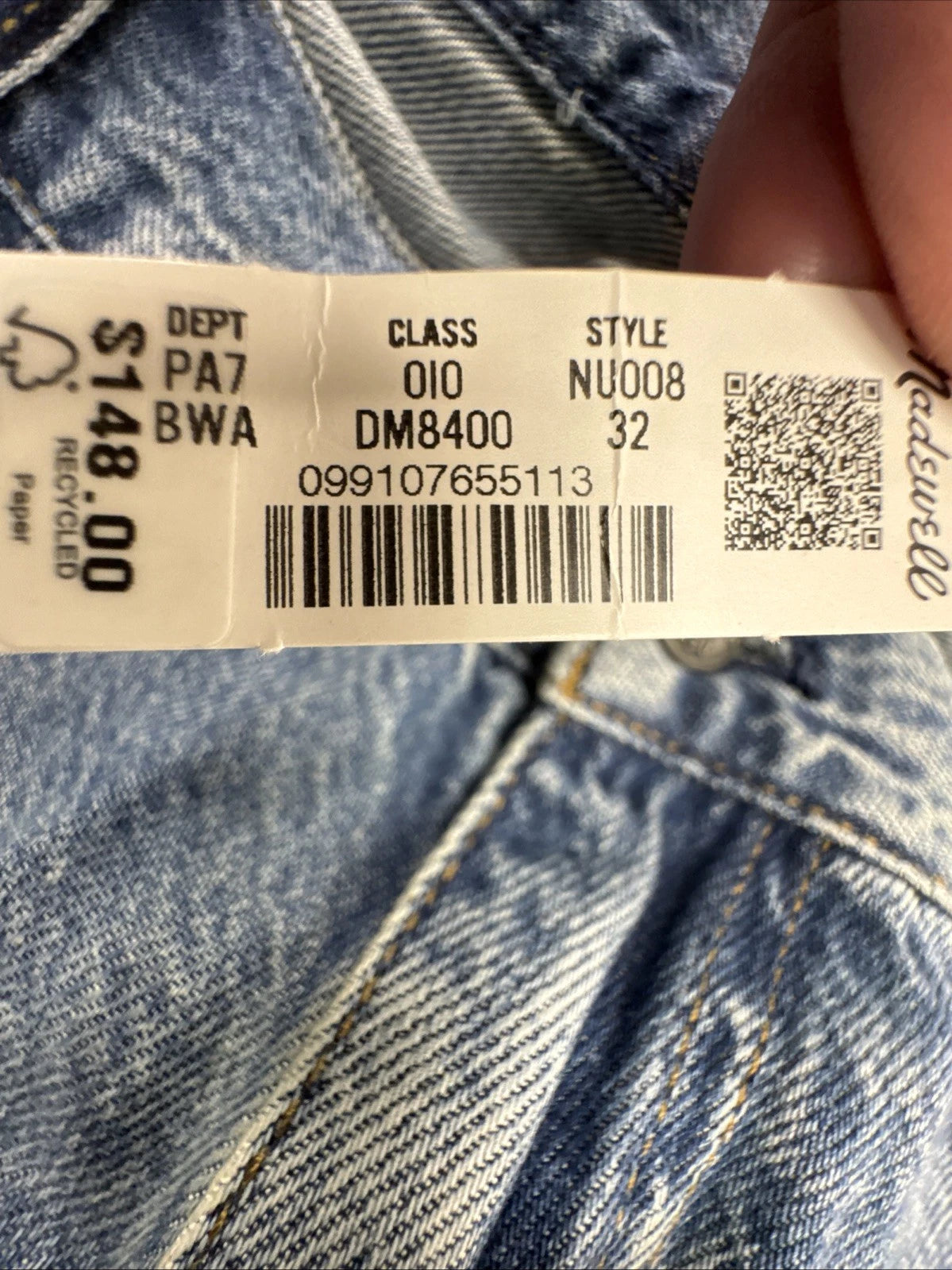 Madewell Superwide-Leg Jeans Women W32 High Rise Wide Leg Light Wash NWT