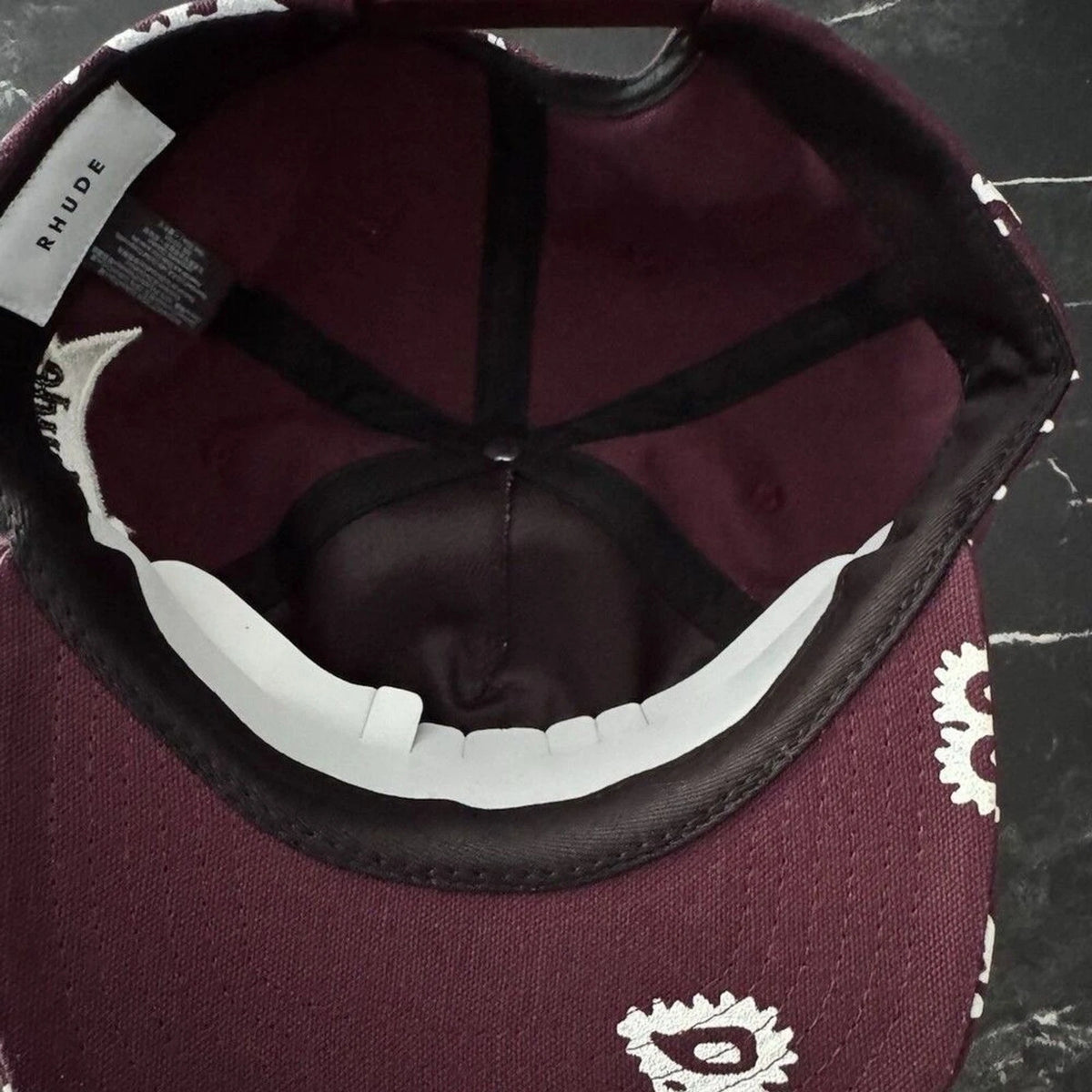 Rhude Rhepurposed R Trucker Hat Burgundy Paisley Bandana Snapback BNWT