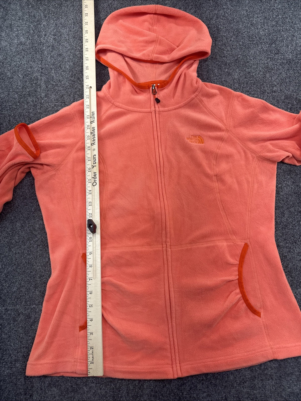 The North Face Women’s Polartec Classic Fleece Hoodie Jacket Large Orange