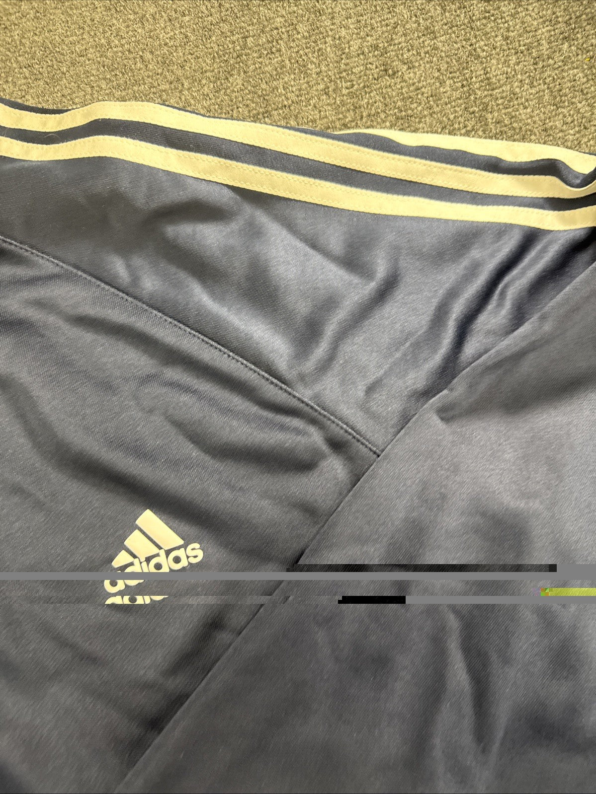 Adidas Golf Men's 2XL Navy UPF 50 3-Stripe Quarter Zip Performance Pullover NWT