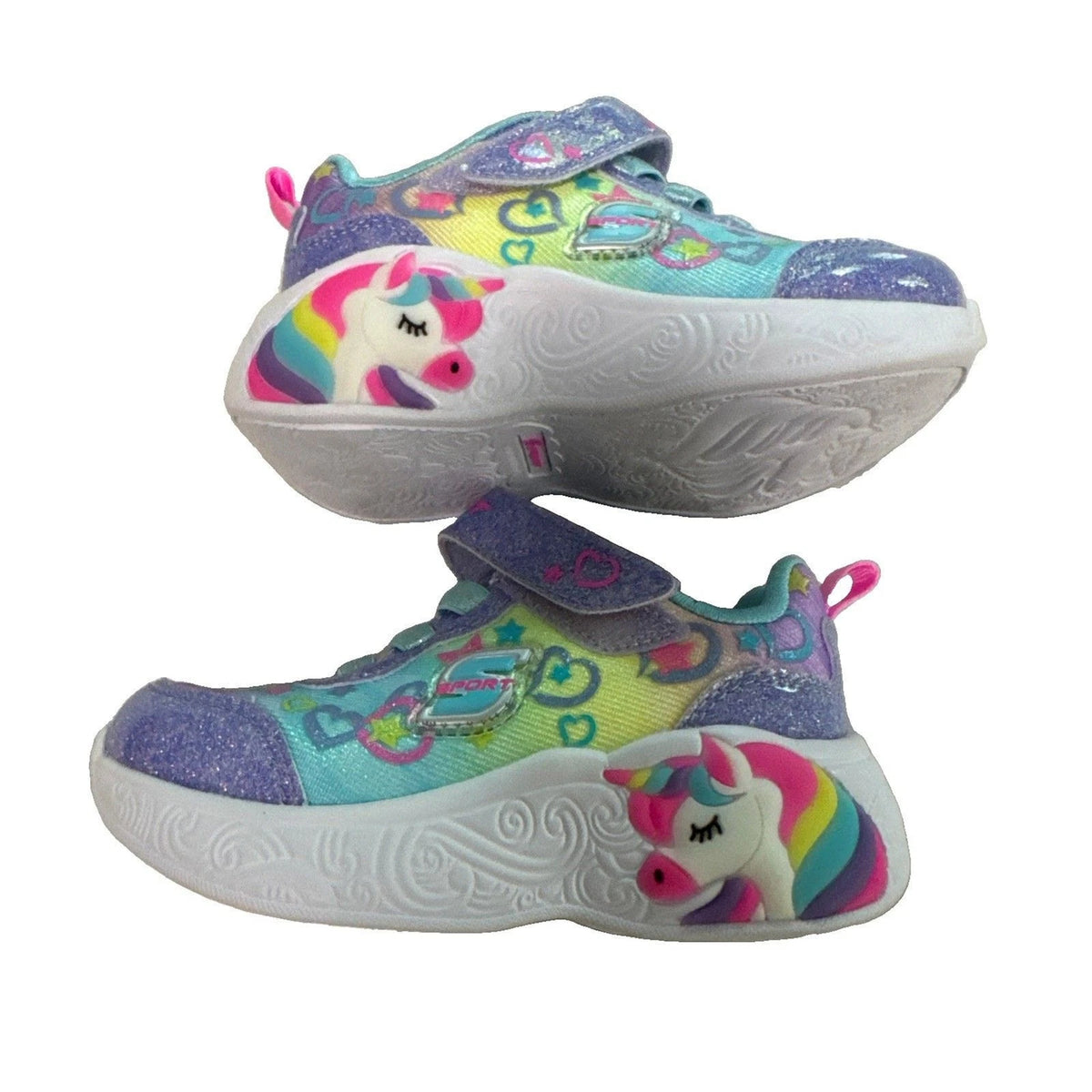 S Sport by Skechers Alina Hearts Pink Light-Up Sneakers Toddler Girls 6T