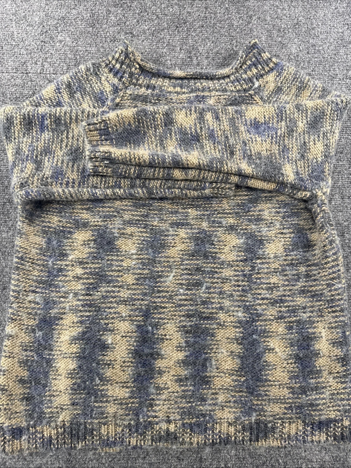 Design History Wool Blend Cable Knit Sweater Women’s L Pockets Marled Cozy