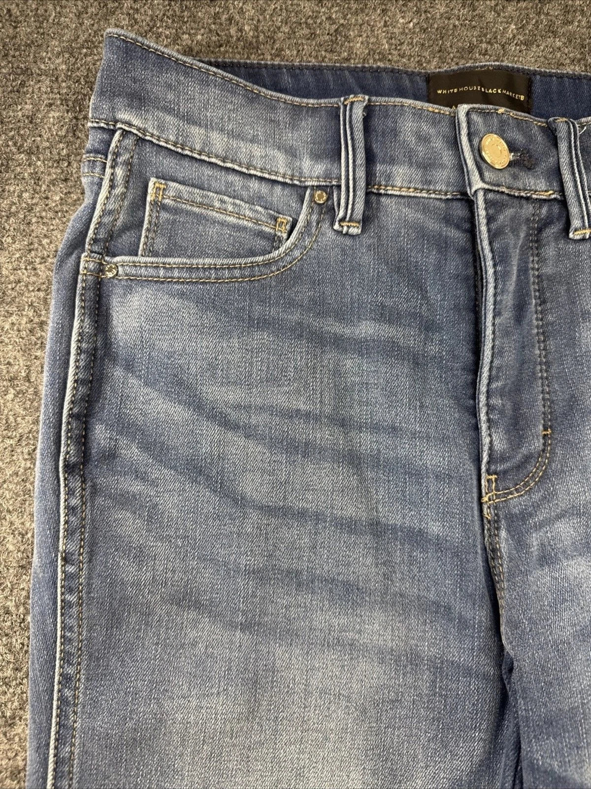 WHBM Cashmere Denim Jeans Women’s 4 High Rise Skinny Stretch Medium Wash