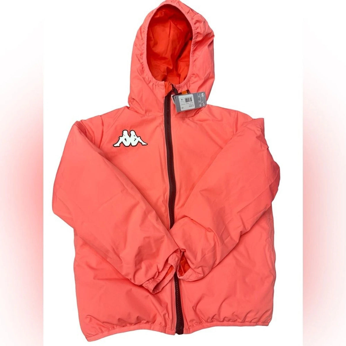 Kappa Kids Reversible Puffer Jacket Youth M Size 8 Pink Red Floral NWT