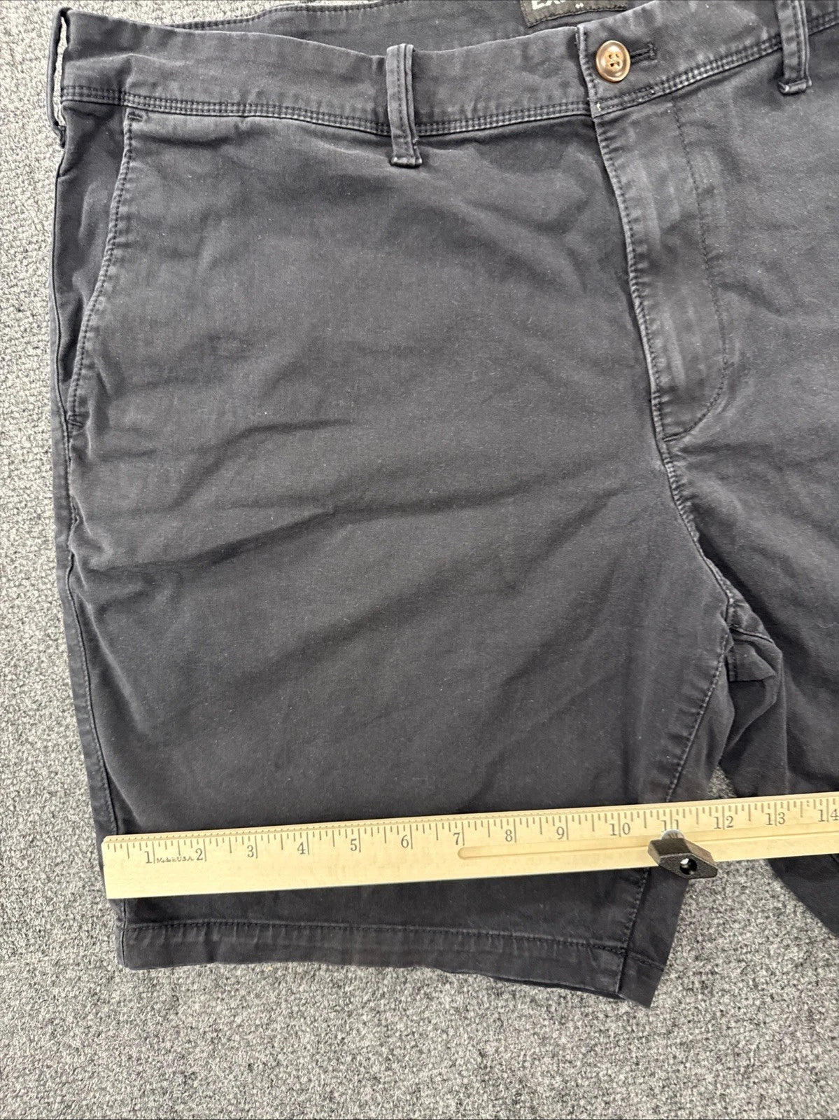 Express Men’s Chino Shorts 38 Black Stretch Casual Flat Front Classic Summer
