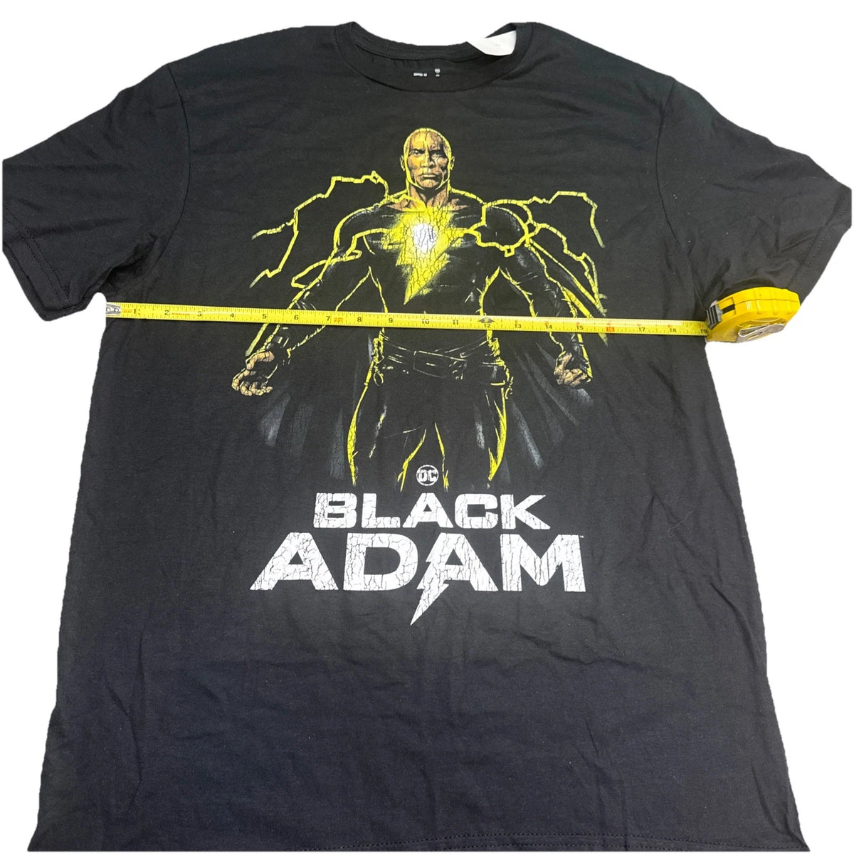 DC Black Adam The Rock T Shirt Mens Medium 38 40 Black Graphic Tee NWT