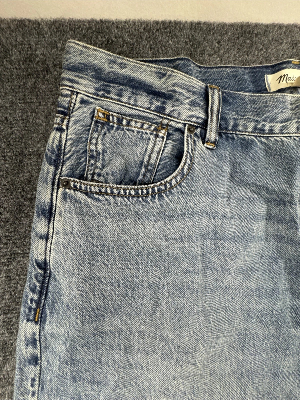 Madewell Superwide-Leg Jeans Women W32 High Rise Wide Leg Light Wash NWT
