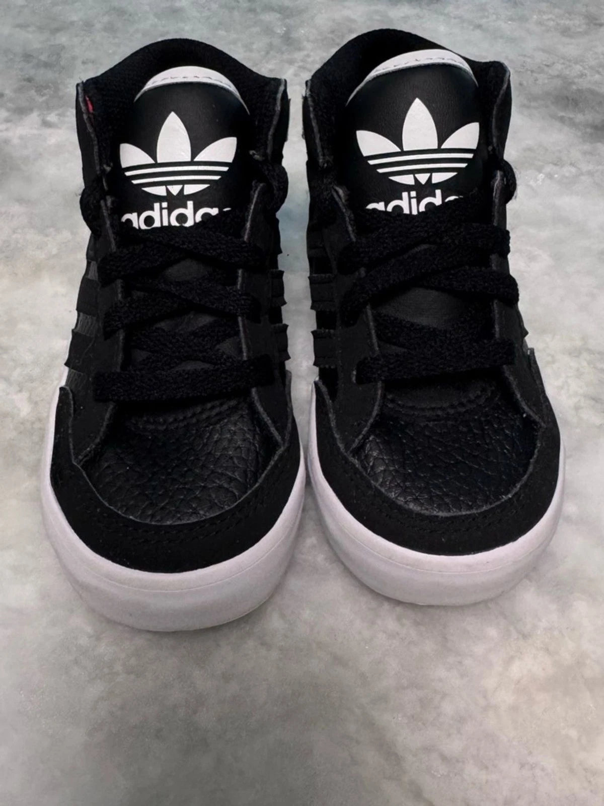 adidas Hard Court Toddler 6K Black Red White High Top Sneakers New No Box