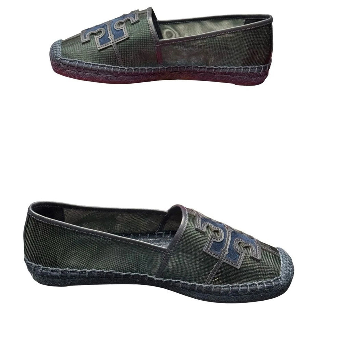Tory Burch Ines Espadrille Loafers Women’s 6 Malachite Navy BNIB