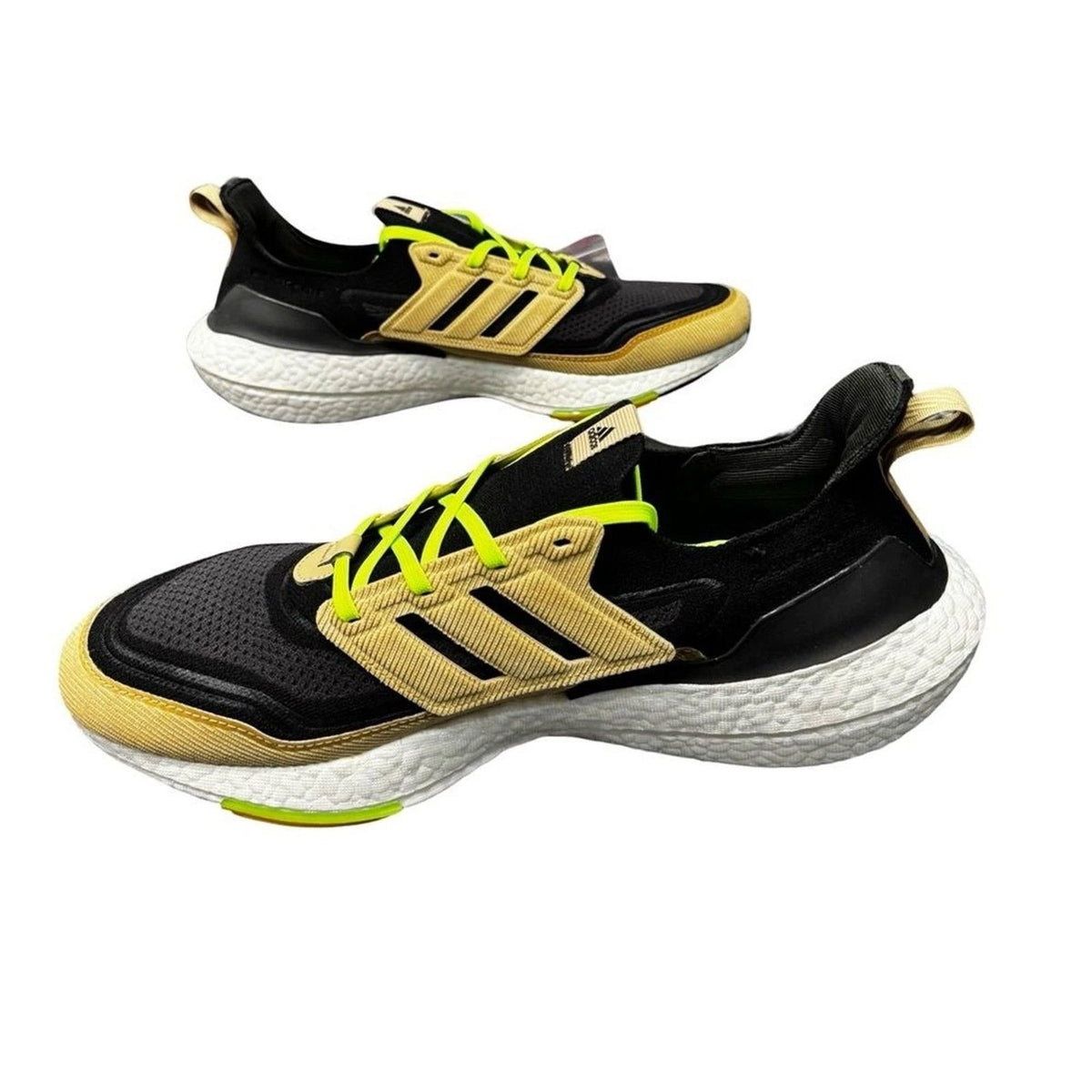 adidas Ultraboost 21 GX5254 Running Shoes Men’s 14 Black Green New In Box