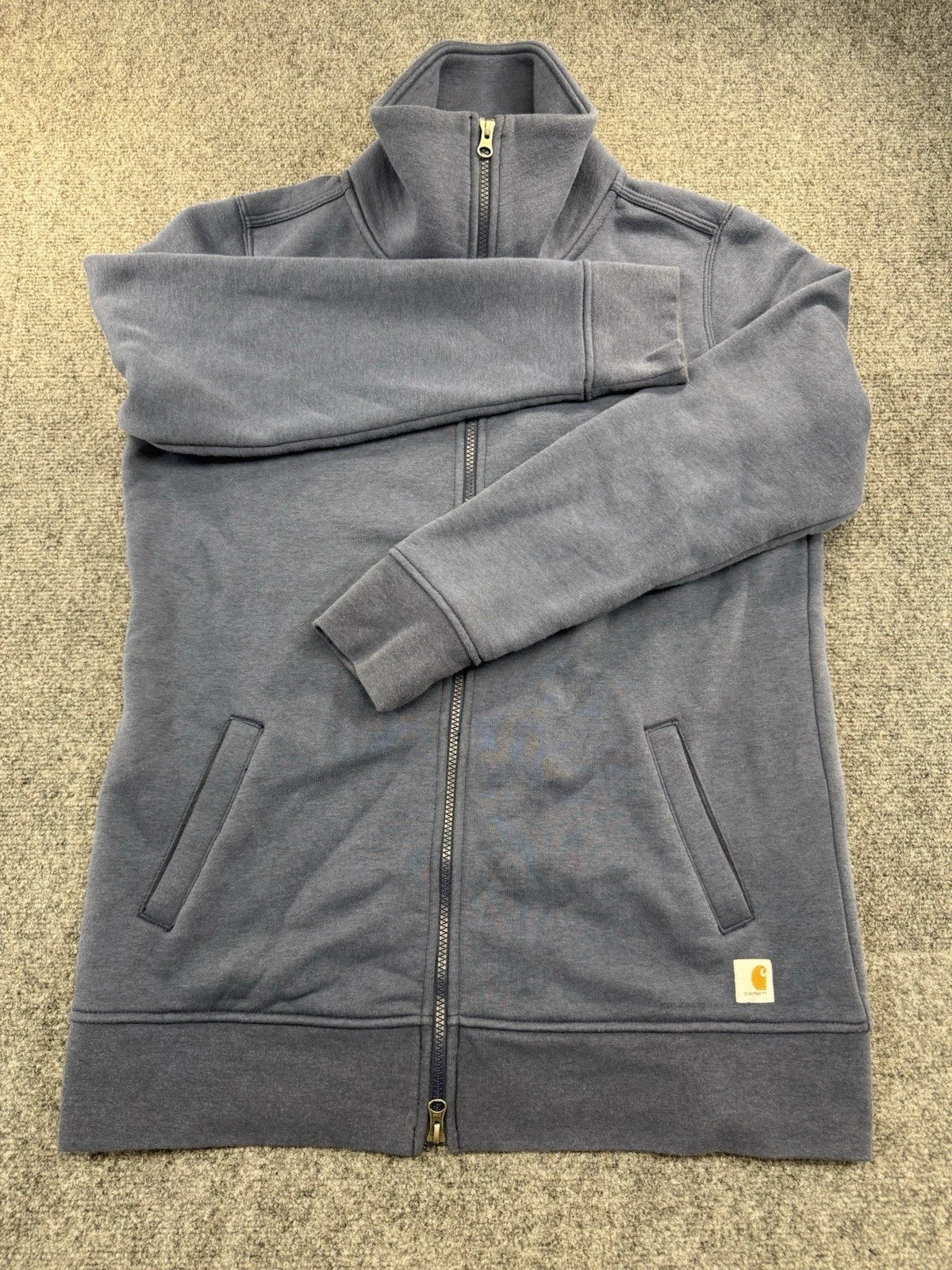 Carhartt Mens Blue Full Zip Fleece Jacket Size L