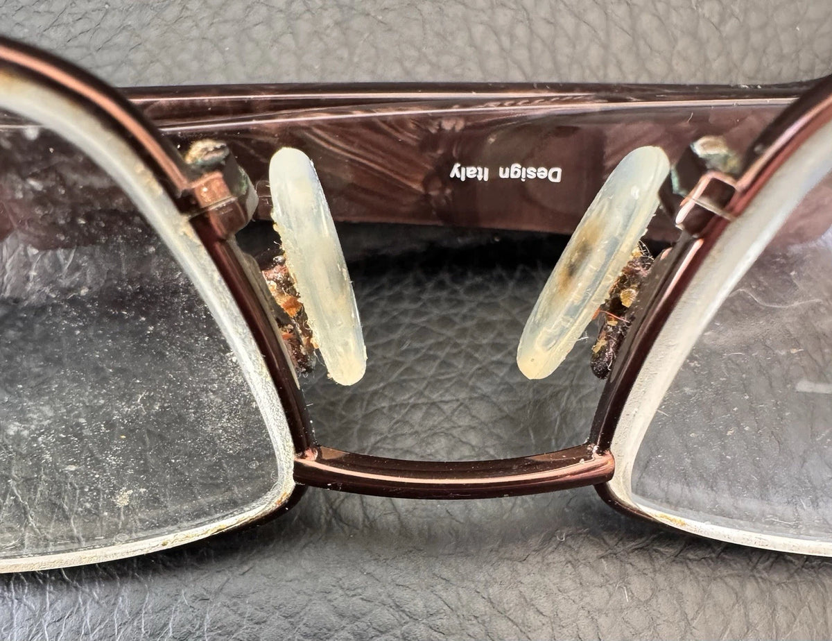 Vintage Y2K Platinum 1755 Design Italy Semi Rimless Eyeglass Frames 54-17