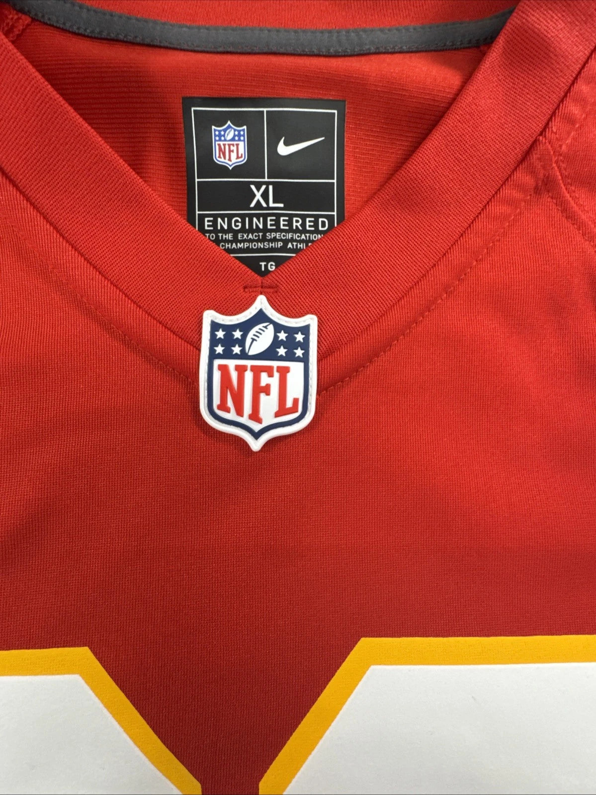 Nike Kansas City Chiefs NFL Custom Coach Eric #00 Red Jersey Mens XL