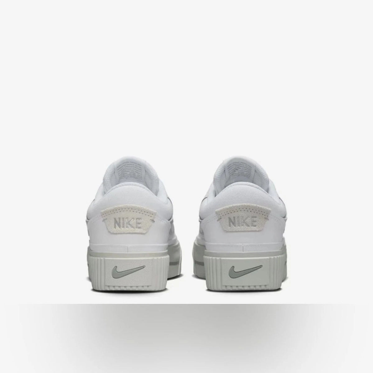Nike Court Legacy Lift White Silver Sneakers Women 11 Men 9.5 NIB HQ2307-100