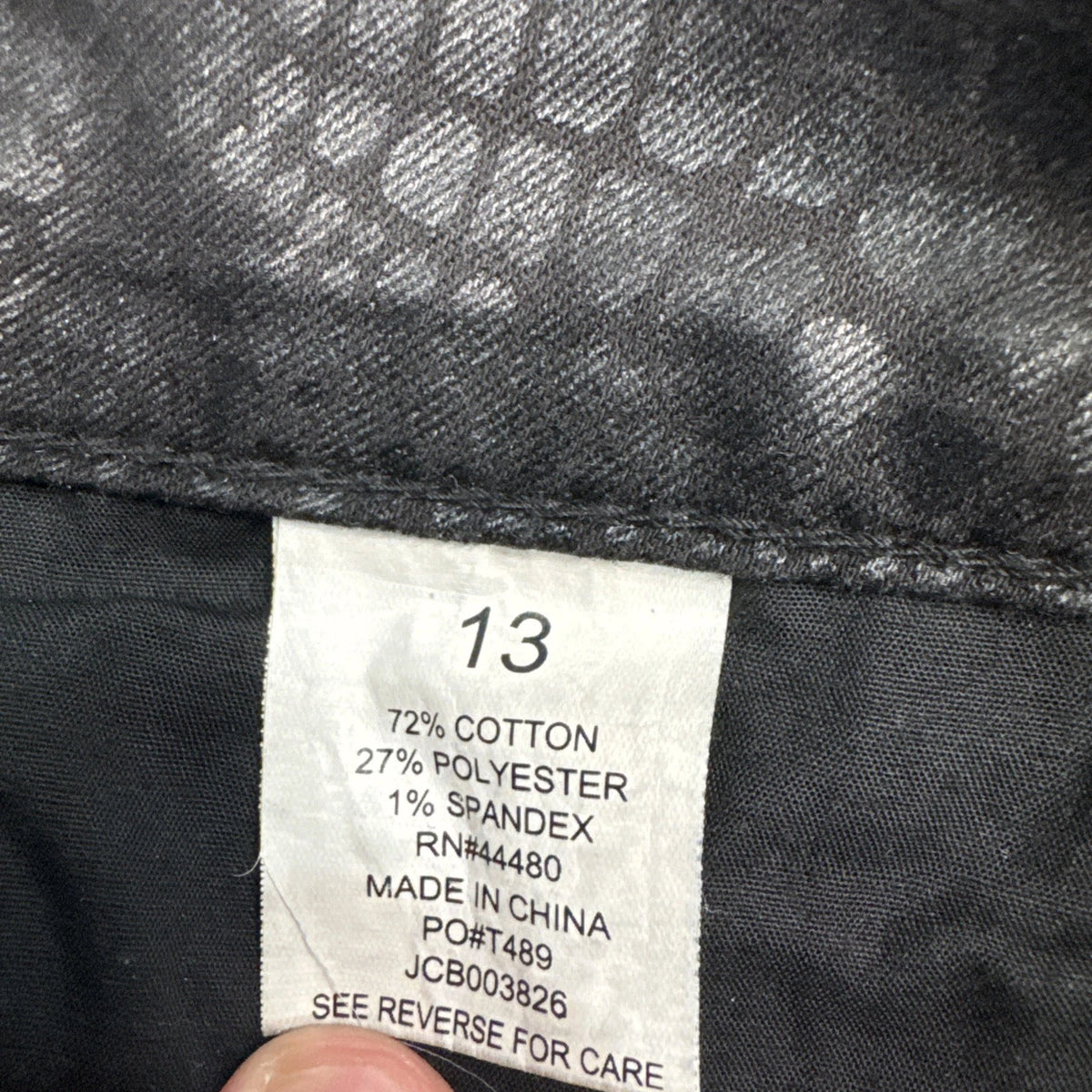Vintage Tinseltown Black Snakeskin Skinny Jeans Womens 13 Juniors Y2K EUC Denim