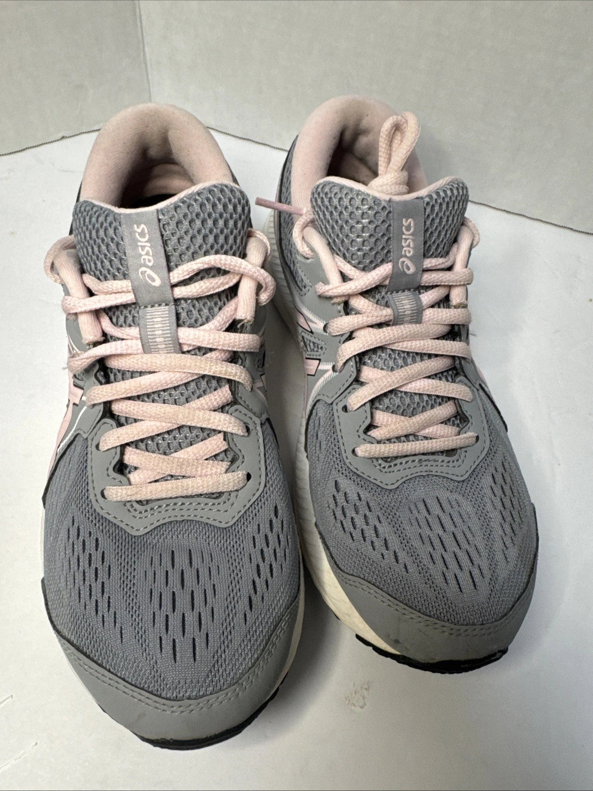 ASICS Gel-Contend 7 Women's Size 8 Wide Gray Pink Running Shoes 1012A910