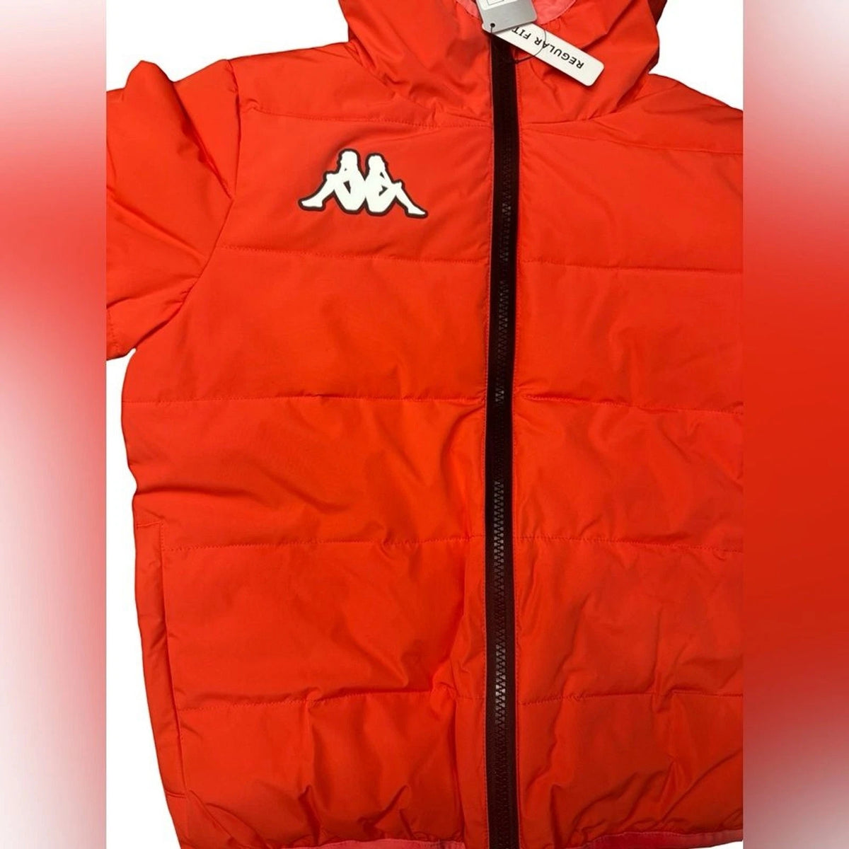 Kappa Kids Reversible Puffer Jacket Youth M Size 8 Pink Red Floral NWT