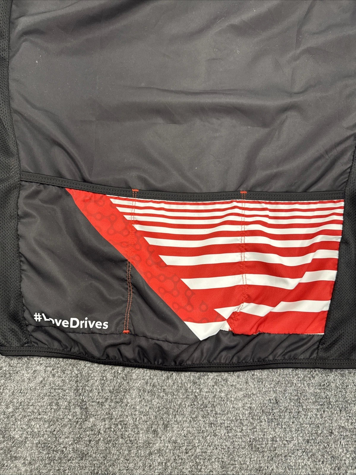 Toyota Cycling Wind Vest Full Zip Sleeveless Bike Jersey 2XL Black Red EUC