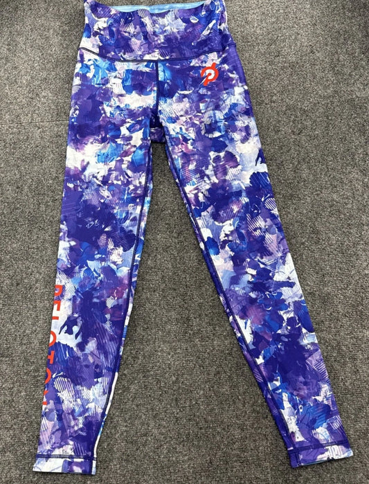 Peloton Reversible Leggings White Opal Marble Rainbow, Size M