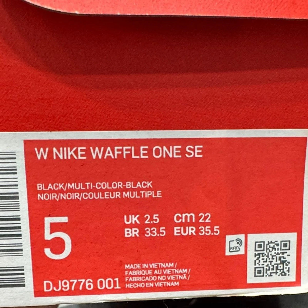 Nike Waffle One SE Black Leopard Women’s 5 DJ9776-001 New in Box