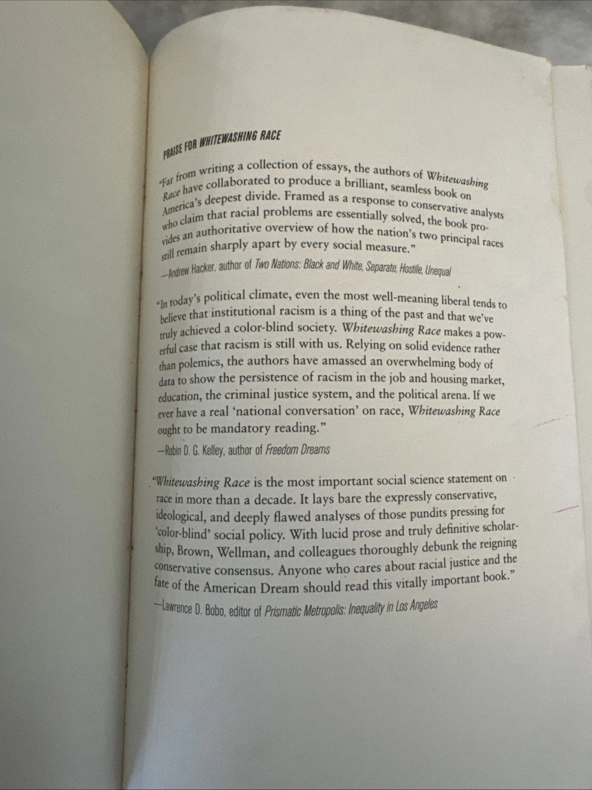 White-Washing Race Myth of a Color-Blind Society Paperback Sociology Book