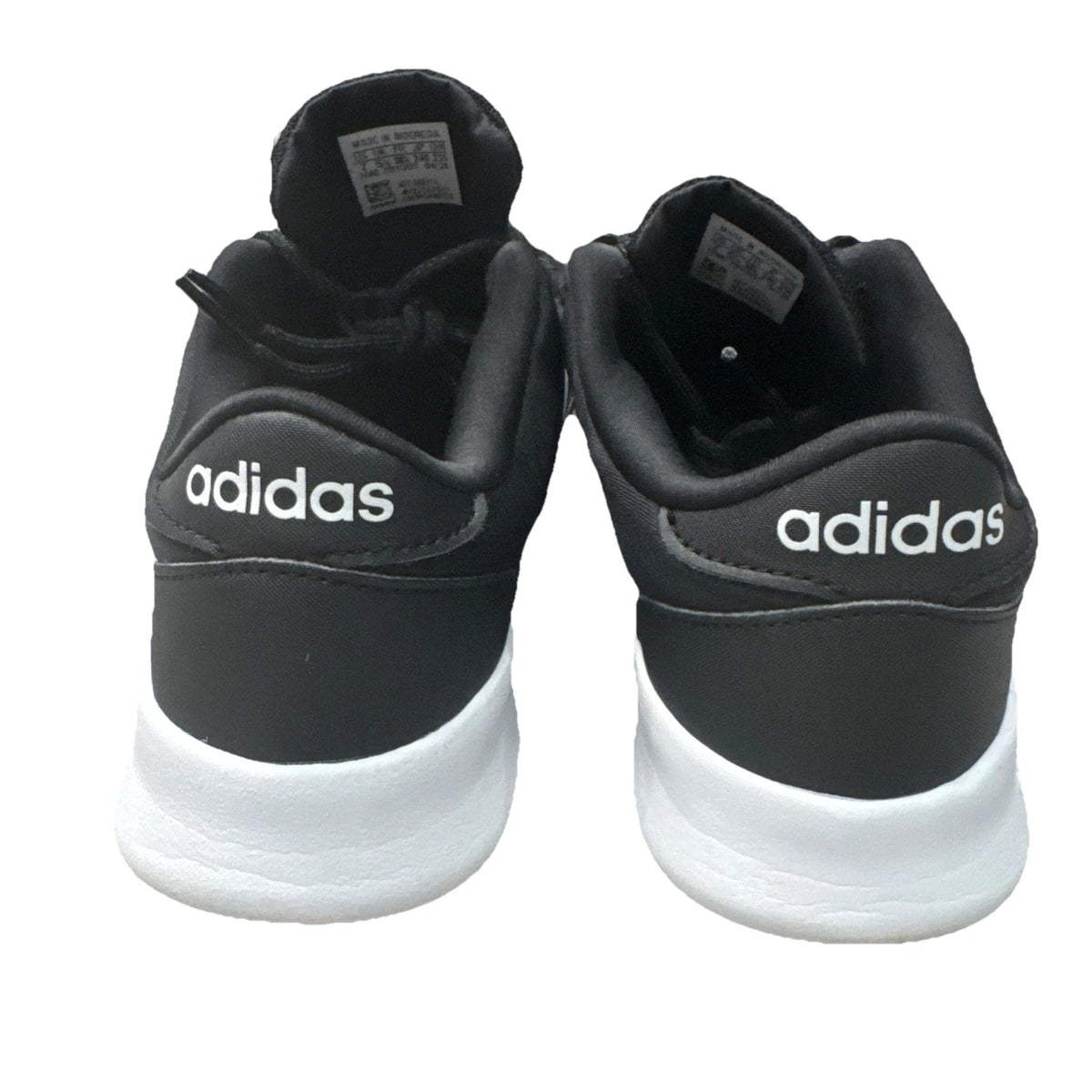 Adidas Cloudfoam QT Racer Black White Running Shoes Women's Size 7 EUC